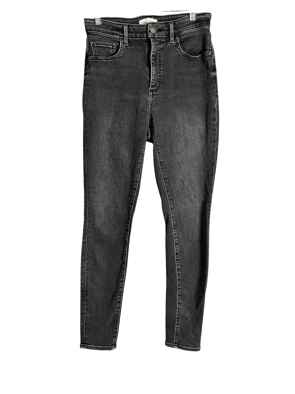LOFT Curvy high waist Skinny Jeans Gray Wash Stretch Denim‎ Womens size 4/27